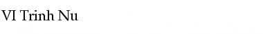 VI Trinh Nu Normal Font Title Preview