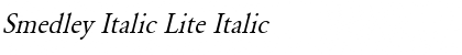 Smedley Italic Lite Italic Font Title Preview