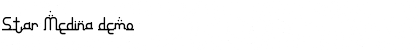 Star Medina demo Font Title Preview