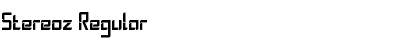 Stereoz Regular Font Title Preview
