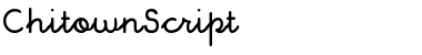 ChitownScript Regular Font Title Preview