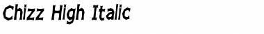 Chizz High Italic Font Title Preview