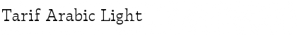 Tarif Arabic Light Font Title Preview