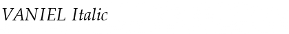 VANIEL Italic Font Title Preview