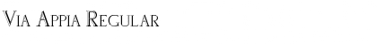 Via Appia Regular Font Title Preview