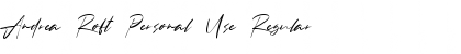 Andrea Roft Personal Use Regular Font Title Preview