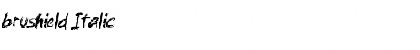 brushield Italic Font Title Preview