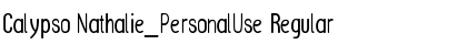 Calypso Nathalie_PersonalUse Regular Font Title Preview