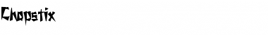 Chopstix Regular Font Title Preview