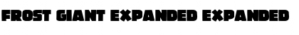 Frost Giant Expanded Expanded Font Title Preview