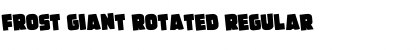 Frost Giant Rotated Regular Font Title Preview