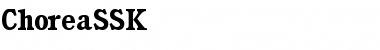 ChoreaSSK Regular Font Title Preview