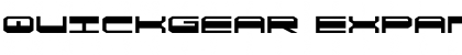 QuickGear Expanded Expanded Font Title Preview