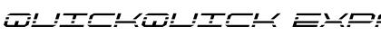 QuickQuick Expanded Italic Expanded Italic Font Title Preview