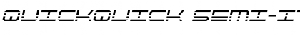 QuickQuick Semi-Italic Semi-Italic Font Title Preview