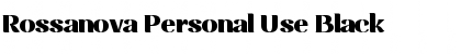 Rossanova Personal Use Black Font Title Preview
