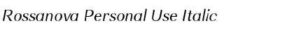 Rossanova Personal Use Italic Font Title Preview