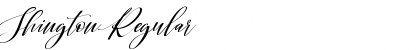 Shington Regular Font Title Preview