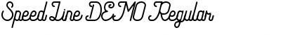 Speed Line DEMO Regular Font Title Preview