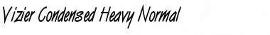 Vizier Condensed Heavy Normal Font Title Preview