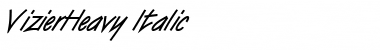 VizierHeavy Italic Font Title Preview
