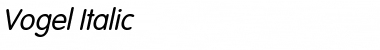 Vogel Italic Font Title Preview