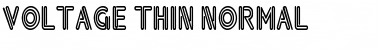 Voltage Thin Normal Font Title Preview