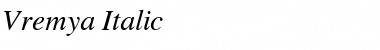Vremya Italic Font Title Preview
