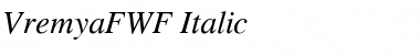 VremyaFWF Italic Font Title Preview