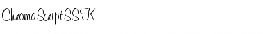 ChromaScriptSSK Regular Font Title Preview