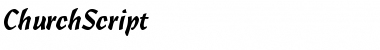 ChurchScript normal Font Title Preview