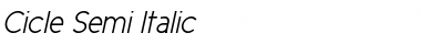 Cicle Semi Italic Font Title Preview