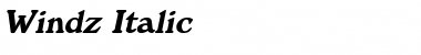 Windz Italic Font Title Preview