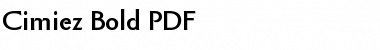 Cimiez Bold Font Title Preview