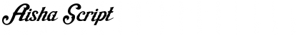Aisha Script Regular Font Title Preview