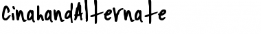CinahandAlternate Regular Font Title Preview