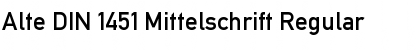 Alte DIN 1451 Mittelschrift Regular Font Title Preview