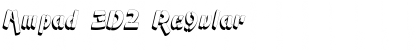 Ampad 3D2 Regular Font Title Preview