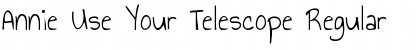 Annie Use Your Telescope Regular Font Title Preview