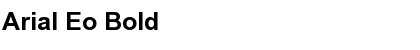 Arial Eo Bold Font Title Preview