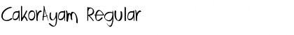 CakorAyam Regular Font Title Preview