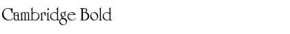 Cambridge Bold Font Title Preview