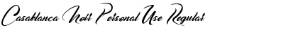 Casablanca Noir Personal Use Regular Font Title Preview
