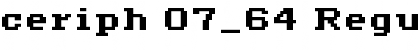 ceriph 07_64 Regular Font Title Preview