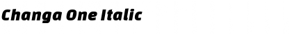 Changa One Italic Font Title Preview