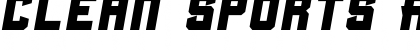 Clean Sports Regular Font Title Preview