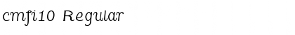 cmfi10 Regular Font Title Preview