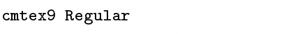 cmtex9 Regular Font Title Preview