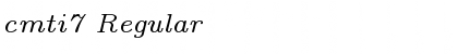 cmti7 Regular Font Title Preview