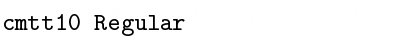 cmtt10 Regular Font Title Preview
